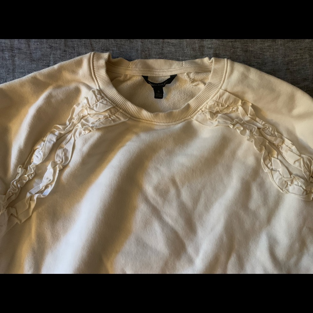 Banana Republic ruffled sweatshirt
